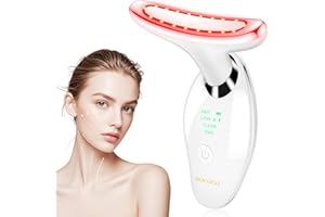 DOCOCO Massaggiatore Viso, Aggiornamento EMS Massaggiatore Viso Lifting, Dispositivo di Bellezza Antirughe 45℃ Riscaldabile, 6 Modalità Radiofrequenza Viso per Lifting Viso Doppio Mento Collo