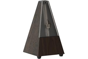 Wittner Metronom Taktell Pyramidenform System Maelzel Serie 802K - Mit Glocke - Mit Plexiglasdeckel - Nussbaum-Maserung - Mechanisch zum Aufziehen - Keine Batterien erforderlich - Made in Germany