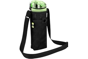 KHYYQUA porte-bouteilles en maille avec bandoulière réglable,Sac pour Bouteille D'eau Portable, Porte-bouteille d'eau en maille,pour l'extérieur, sac pour bouteille d'eau pour le camping, la randonnée