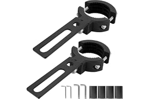 2 st Justerbara Strålkastarhållare för Motorcykel Ø20–38 mm – Aluminiumklämmor med 360° Rotation, Passar för LED-extraljus, D