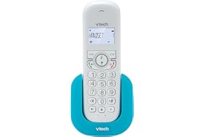 VTech CS1500 Téléphone sans Fil DECT à Double Charge avec Blocage d'appel, Identification de l'appelant/Appel en Attente, Haut-Parleur Mains Libres, écran et Clavier rétroéclairés