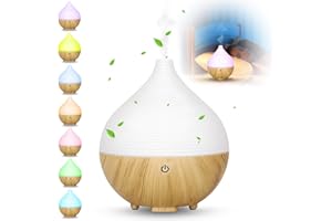 MTINRNI Difusor de Aceites Esenciales,160ML Pequeño Diffuser de Aromaterapia,Humidificador Ultrasónico,Difusor de Aromas,Humidificador Bebes,7 Color LED,Difusor Aceites Esenciales,para Hogar,Oficina.