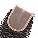Sunwell Brazilian Virgin Lace Closure Human Hair Kinky Curly Middle Part 4x4" Remy Lace Top Closure with Baby Hair Can be Bleached 130% Density Natural Color 10"