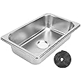 Dpofirs Stainless Sink, Kitchen Sink, RV Sink, Rectangular Hand Wash Basin Sink, 40mm Sewer Outlet, for Workstation Prep Kitchen Bar Sink (Polishing Drawing GR‑1465)