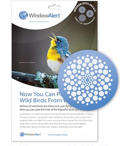 Circle Window Decals For Bird Strikes - Rainbow Anti-Collision Window Stickers, Static Cling, Reusable, 11" Diameter (3 Pack) - View #2