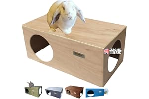 Hop Inn Rabbit House Hide Cat Hideaway 60 x 30 x 25cm Large Medium and Small Rabbits and Cats - Built to Last - All Weather using Protek ECO Shield - Pet Friendly- Assembled - Handcrafted in the UK