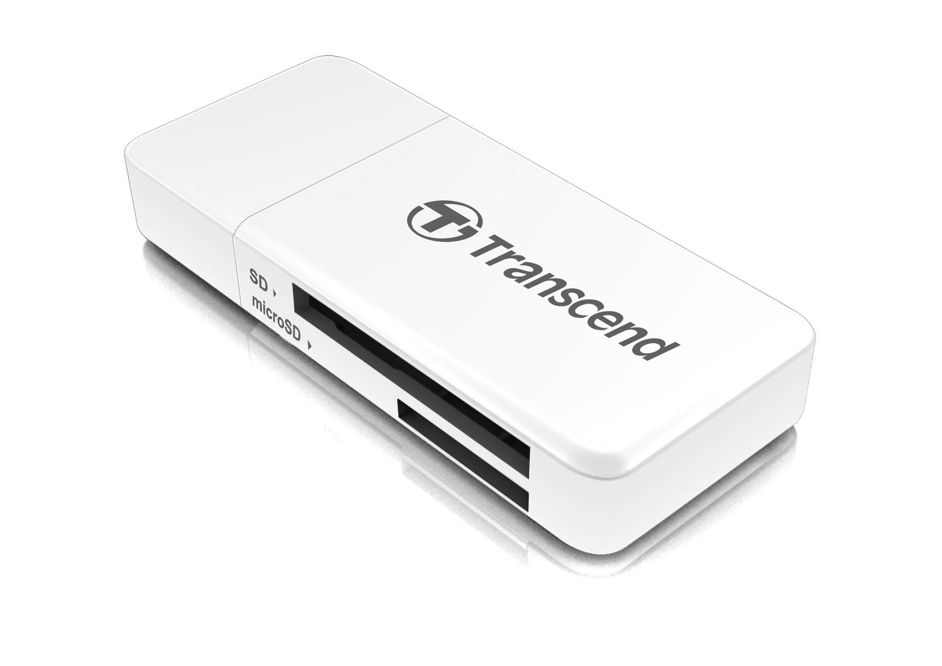 Transcend USB 3.0 SDHC/SDXC/microSDHC/SDXC Card Reader, TS-RDF5W (White)