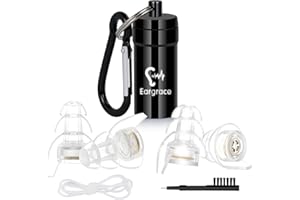 Eargrace Tapones Oidos Concierto, 2 pares de tapones para los oídos con reducción de ruido de protección auditiva para músicos, DJ, festivales, motocicletas y eventos ruidosos(23dB)