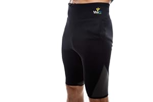 Short de Sudation Amincissant Homme en Neoprene VeoFit : Tonifie Le Ventre Mou et raffermit Les Cuisses Tailles S-XXXL,Noir