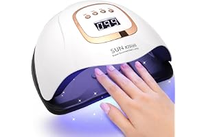 380 W UV-lampa för gelnaglar med 81 lampelement, 4 timerinställningar, LED-nagellampa med LCD-display, UV-nagellampa med automatisk sensor för både hemmabruk och professionellt bruk på nagelsalonger