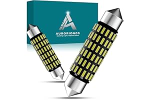 AURORIONCG 2 Stück 41MM Glühbirnen Weiße Innenraumleuchten 300 Lumen 6500K DC 12V 24V