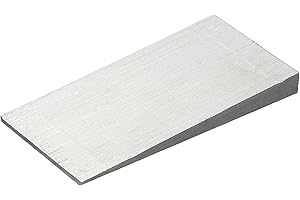 PATIKIL Cuña Metálica, 4x2x0.4 Pulgada Cuñas Acero Carbono Arandelas Biseladas Triangulares Para Bridas Fuertes Y Duraderas Para Herramientas Soldadura Ajuste Tuberías, Tono Plateado