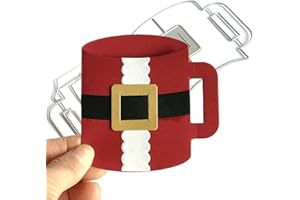 Baiyao Fustelle in metallo a forma di tazza di Natale, stencil 3D per biglietti regalo di Natale, stencil per fai da te, album di ritagli, album di carta, goffratura, fai da te