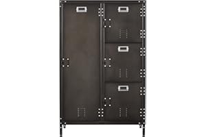 ‎SIGHTLIFE Aktenschrank Stauraumschrank Mehrzweckschrank Metallschrank Allzweckschrank Kleiderschrank Garderobenschrank Aufbewahrungsschrank 75x46x140cm