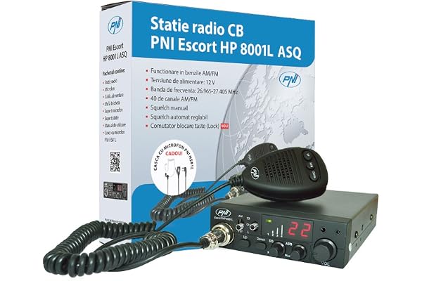 CB émetteur-récepteur PNI Escort HP 8001L réglable ASQ 4W Fonction Verrouillage des Touches + écouteur HS81L Inclus