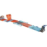 Hot Wheels Racing Box features 3 acrobatic thrills in one set, including portable storage box, GKT87 for ages 6-10