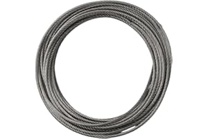 AZONELIFE 10M Cable de Acero Inoxidable, 7 x 19 Cuerda de Alambre de Acero Inox, Trabajo Pesado Cables Metalicos para Interior Exteriores Cable Barandilla (3 mm)