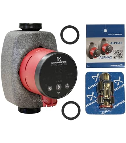 Pompe De Circulation Grundfos Alpha3 25-40 180mm - Haute Efficacité, Bluetooth, Auto-adaptative - Pour Chauffage Central
