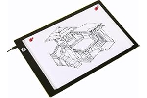 MYMM Tables lumineuses, LED Light Pad, Animation Tracer Light Box Drawing Copier Desk Protection des yeux Design A4 Touch Lightness réglable Smart pour artiste Professional Carton (Pro)