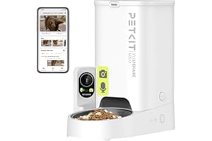 PETKIT Comedero Gato Automatico con Cámara, 1080P HG, Función AI, Dispensador Comida Gatos/Perros 3L, 2.4G WiFi, Audio Bidireccional, App Control, Cuenco de Acero Inoxidable