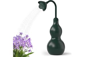 BKSAI Watering Can Indoor Plants, Gourd Small Watering Cans 325ML with Rose Head, 360° Adjustable Spout, Decorative Mini Squeeze Watering Can for Houseplant Seedling Succulent Cactu Garden Flower