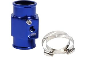 KEENSO 36mm Blu Temperatura dell'acqua Giunto Tubo Sensore temperatura Indicatore tubo flessibile Radiatore Adattatore sensore temperatura Indicatore tubo flessibile Radiatore