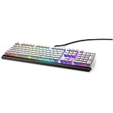 Dell Alienware 510K d&uuml;ş&uuml;k profilli RGB mekanik oyun klavyesi - AW510K (Lunar Light), beyaz
