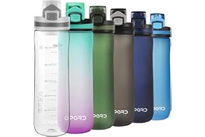 ‎OPARD Opard Trinkflasche Sport 600ml - Wasserflasche aus Tritan BPA-Frei, auslaufsichere Sportflasche, Kunststoff Water Bottle mit Sieb - Mit 1 klick öffnen - für Kinder, Schule, Fahrrad, Fitness