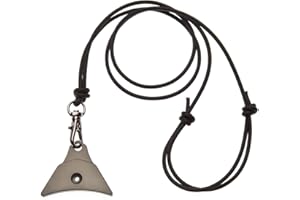 LOGAN WHISTLES Logan Ventura Sheepdog - Silbato de Aluminio anodizado con cordón de Piel, Color Plateado