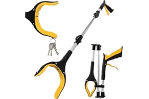 Adiwo Szczypce chwytakowe dla seniorów, 91 cm, wysuwane szczypce do zbierania śmieci, składany chwytak do podnoszenia z magnesem, lekka głowica obracana o 360°, prace ogrodowe, bardzo długie ramię