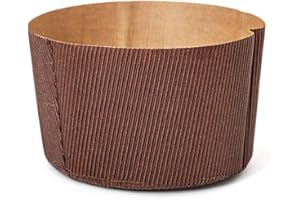 Decora, 0320160 5 Formes pour Panettone de 1000 g, en Papier Rigide en Cellulose Pure, Résiste à des températures de 200 °, Idéales pour réaliser Un panettone Maison, Fabriquées en Italie.
