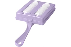 GCDN Carpet Debris Brush, Multi-Functional Double-Roller Sweeper Manual Cleaning Brush Household Tool for Cleaning Floor, Sofa, Tablecloth(COLOR:Random Color)