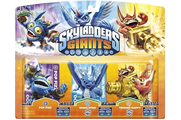 Figurine Skylanders : Giants - Pop Fizz + Trigger Happy + Whirlwind