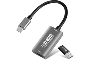 Guermok Video Capture Card, USB3.0 HDMI to USB C Capture Card, 4K 1080P60FPS Capture Devices for Gaming Live Streaming Video Recorder, for Windows Mac OS System PS4/5 Switch, Xbox Steam OBS