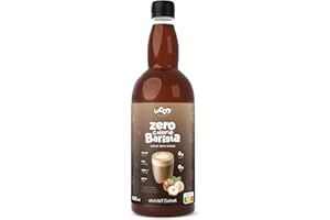 LOCCO LOW CALORIES COMPANY Locco bezkaloryczny syrop baristy ze stewią, wegański, keto, bezglutenowy, bez cukru, bez kalorii, syrop kawowy, orzech laskowy, 1 l