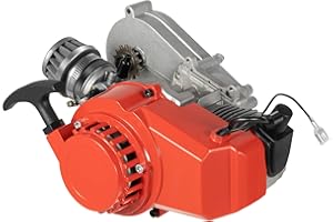 BAZARGAME 49 CC Mini moteur Dirtbike 2 temps Dirt Bike Cross Pocket Bike ATV Quad Transmission Carburateur 49 cc Moteur 2 temps