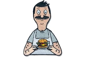 Ata-Boy Bob's Burgers Bob Holding Burger 3" Full Color Embroidery Iron-On Patch