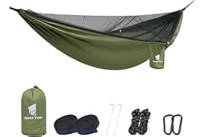 ‎GEERTOP GEERTOP Hängematte Outdoor mit Moskitonetz, 300kg Traglast Camping Hängematte für Wanderungen, Überleben, Reisen, Garten