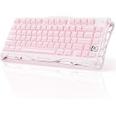 GravaStar Mercury K1 RGB Kablosuz Mekanik Gaming Klavye, Al&uuml;minyum &Ccedil;er&ccedil;eveli, İngilizce Q, Special Edition, Pembe