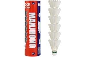 MANJHONG Badminton Feather Shuttlecocks, Good Flight and Durable Shuttles for Indoor Outdoor Recreational Game Fitness