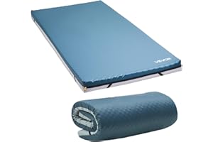 VEVOR Materasso per Letto Ospedaliero in Schiuma a Doppio Strato, Capacità 136 kg, con Ridistribuzione della Pressione, Impermeabile per Case di Cura e Assistenza Domiciliare, 1930 x 864 x 89 mm