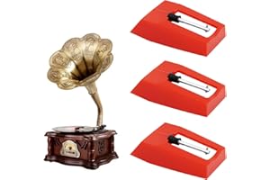 EuAcesry Universal-Plattenspieler-Nadeln, 3 Stück Packung mit Diamantnadeln für Grammophone, Schallplattenköpfe im Vintage-Stil, für Tonabnehmer, Grammophone