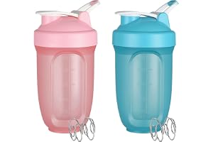 BUTBU Protein Shaker, 2 stycken fitness Shaker proteinshake med mätskala