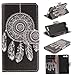 Produktbild Anlike schwarz Campanula Sony Xperia X Compact /XC Hülle, Folio PU Leder Flip Brieftasche Schutzhülle Wallet Case Tasche Cover Handytasche Schutzhülle Handy Zubehör Lederhülle Handyhülle mit Bookstyle mit Standfunktion Kredit Kartenfach