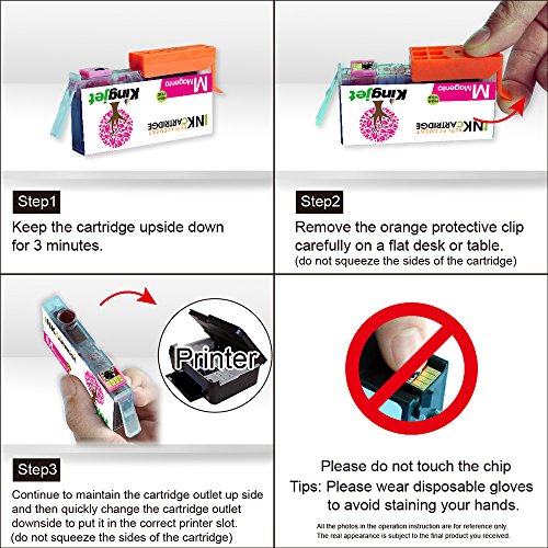 Kingjet 1 Set 364XL mit Chips und hoher Reichweite Tintenpatronen Ersatz für HP 364 XL kompatibel mit HP Photosmart 7510 B8550 C5324 C5380 C6324 C6380 D5460 C510a Photosmart Premium C309a C309n C309g C310a C410b (1 x Schwarz 1 x Foto Schwarz 1 x Cyan 1 x Magenta 1 x Gelb) - 2