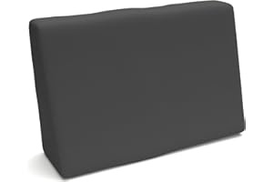 POKAR Palettenkissen Wasserabweisend Palettenauflagen mit abnehmbarem Bezug Palettenauflage Palettenmöbel Palettensofa, Seitenkissen 60x40, Anthrazit