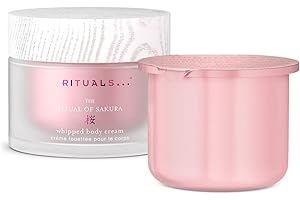‎RITUALS RITUALS Body Cream + Nachfüllpackung, The Ritual of Sakura Geschenkset, Neue Glasverpackung, Pflegecreme mit Kirschblüte und Reismilch, Nährende Eigenschaften, 2 x 220 ml