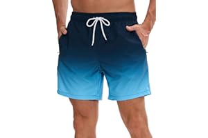 Decorie Bañador Hombre Secado Rápido Traje de Baño Hombre Bañador Corto con Forro de Malla y Bolsillos