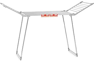 ‎MASSIDO Massido Wäscheständer Rostfrei Outdoor Ausziehbar Platzsparend Wäscheflügeltrockner Wäschetrockner Ständer Stabiler Standtrockner Mit Rutschfesten Füßen Trockenfläche 19 M Debora 174 x 61 x 108 cm