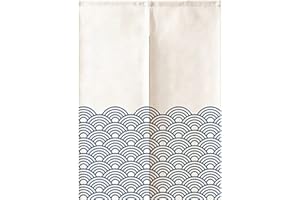 Hiseng Noren Tenda Giapponese della Porta Tappezzeria, Divisorio Stile Curtain Tapestry Cucina Ristorante Negozio Camera Doorway Corridoio Decorazione (Trama radiante,80x150cm)